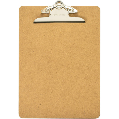 Officemate 83100 Letter Size Wood Clipboard, 9" x 12 .5" ,Recycled Hardboard - 1" Clip Capacity - 9" x 12 1/2" Sheet Siz