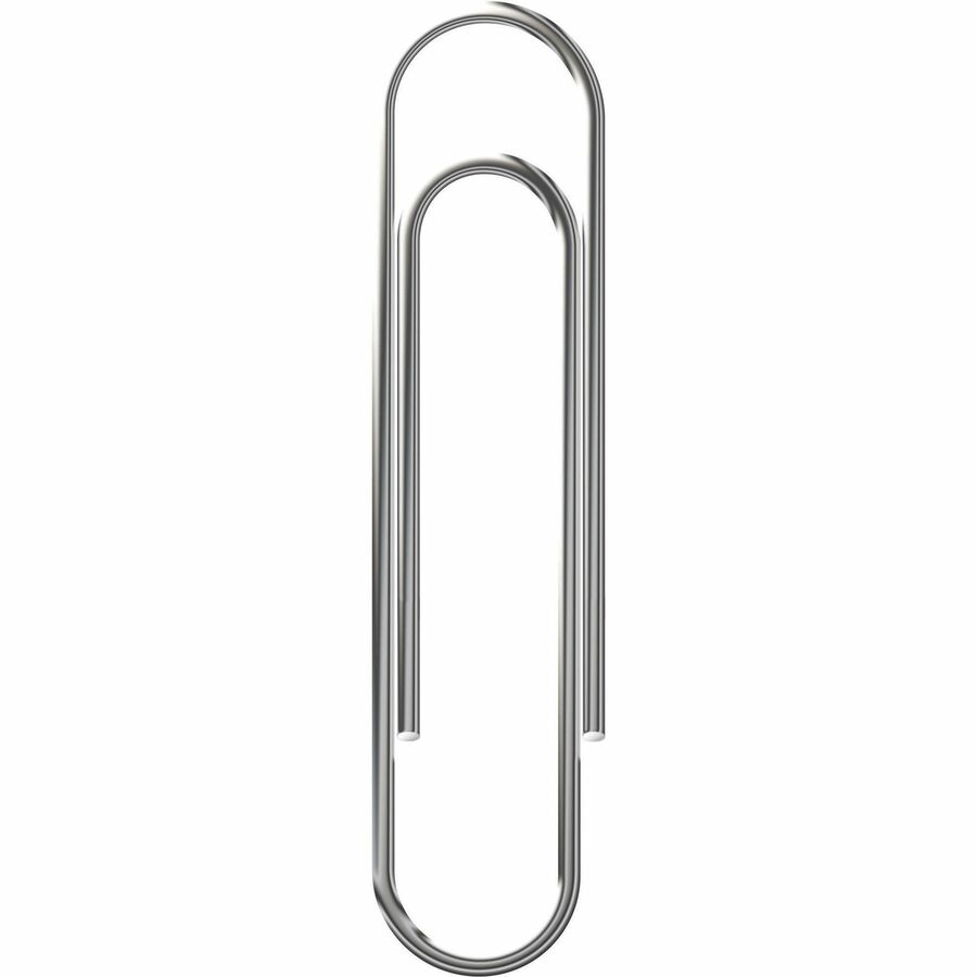 Officemate Paper Clips - No. 1 - Silver - Steel - 100/Box - 10 / Pack