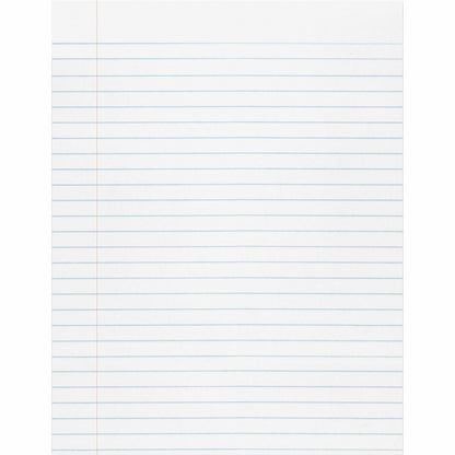 Pacon Composition Paper - Letter - Wide Ruled Front Ruling - 0.37" Ruled - Ruled Red Margin - Letter - 8 1/2" x 11" Shee