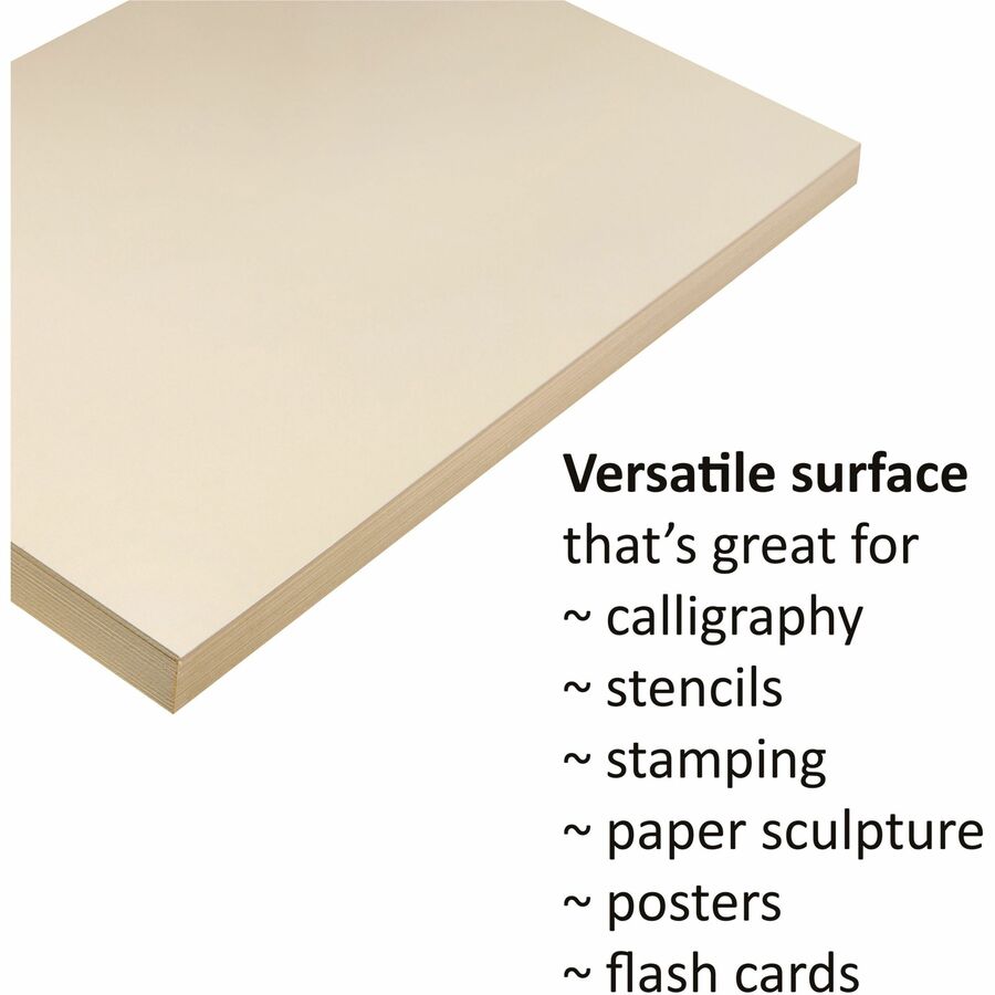 Pacon Tagboard - Art, Craft - 1.10" Height x 9" Width x 12" Length - Manila - 100 / Pack