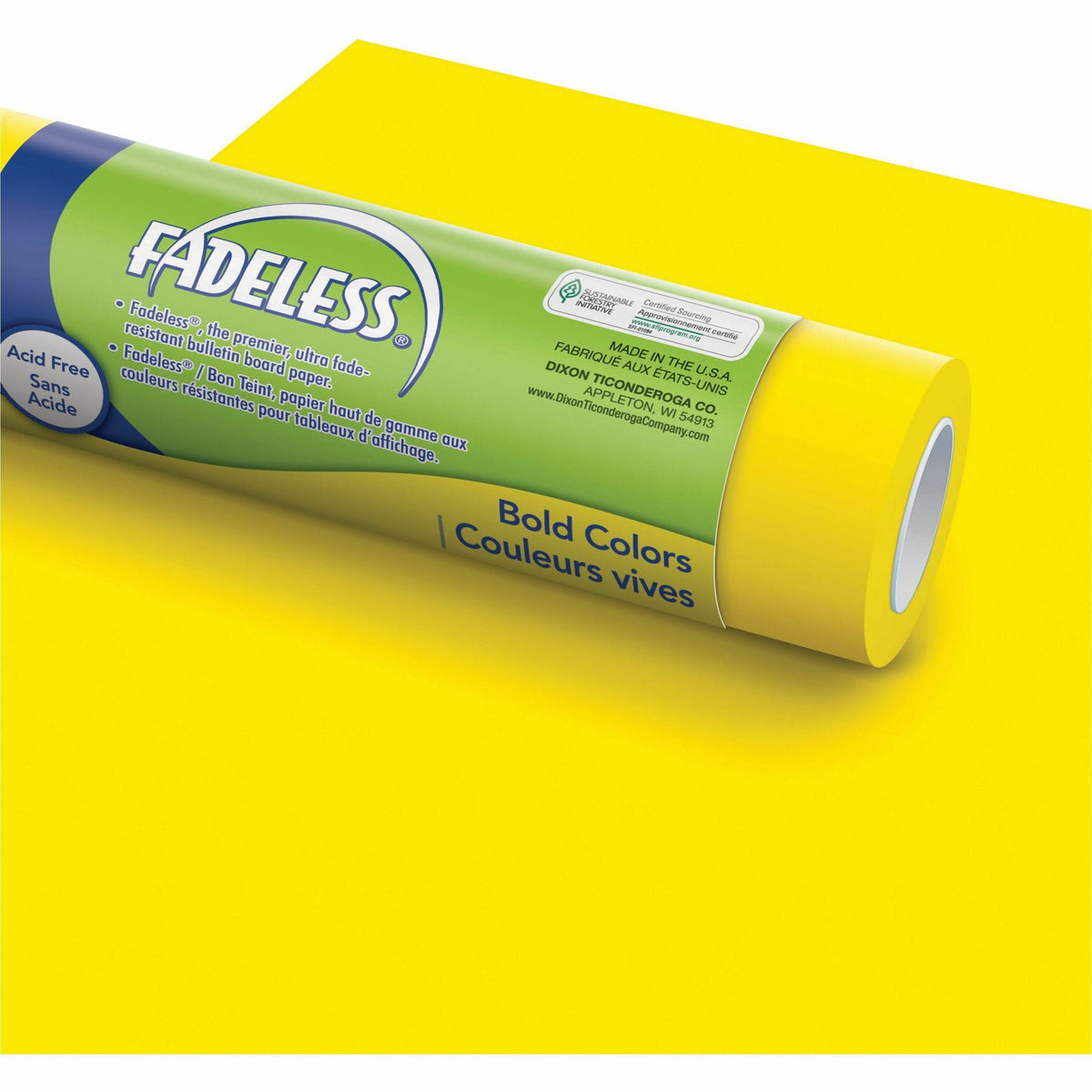 Fadeless Bulletin Board Art Paper - ClassRoom Project, Home Project, Office Project - 48" Width x 50 ft Length - Canary 