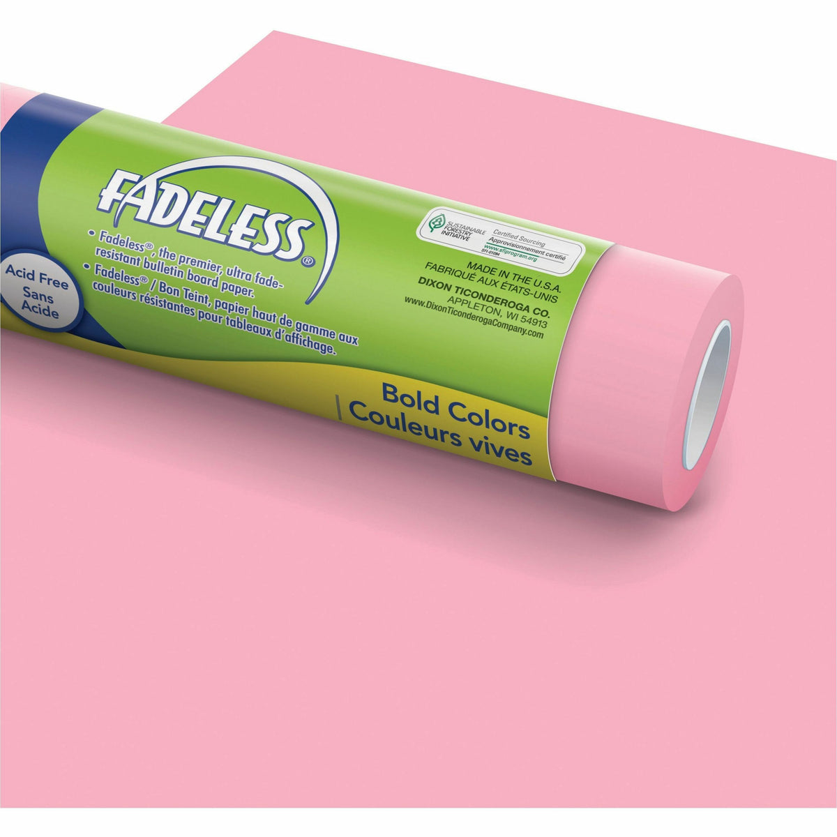 Fadeless Bulletin Board Art Paper - ClassRoom Project, Home Project, Office Project - 48" Width x 50 ft Length - Pink - 