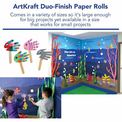 ArtKraft Duo-Finish Kraft Paper - ClassRoom Project - 36" Width x 1000 ft Length - Sky Blue - Kraft - 1 Roll