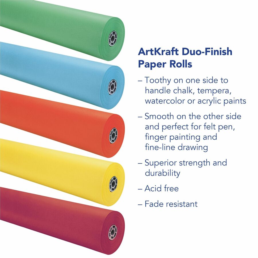 ArtKraft Duo-Finish Kraft Paper - ClassRoom Project - 36" Width x 1000 ft Length - Sky Blue - Kraft - 1 Roll
