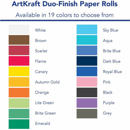 ArtKraft Duo-Finish Kraft Paper - ClassRoom Project - 36" Width x 1000 ft Length - Sky Blue - Kraft - 1 Roll