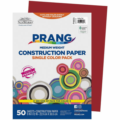 Prang Construction Paper - Multipurpose, School Project, Art Project, Paper Crafting, Craft Project - 9" x 12" - 78 g/m²