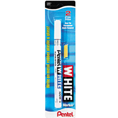Pentel Felt Tip White Markers - White Ink - 1 Each