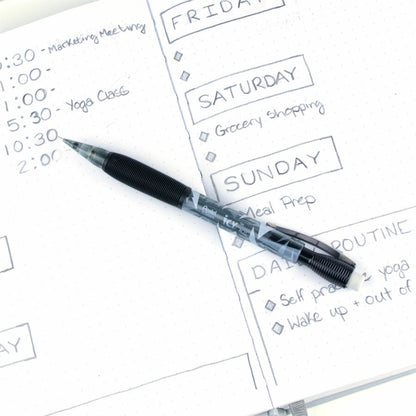 Pentel Icy Mechanical Pencil - 0.5 mm Lead - #2 - Refillable - Black Barrel - 12 / Dozen