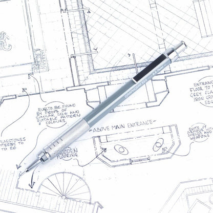 Pentel GraphGear 500 Mechanical Drafting Pencil - 0.9 mm Lead - HB - Refillable - Gray Barrel - 1 Each