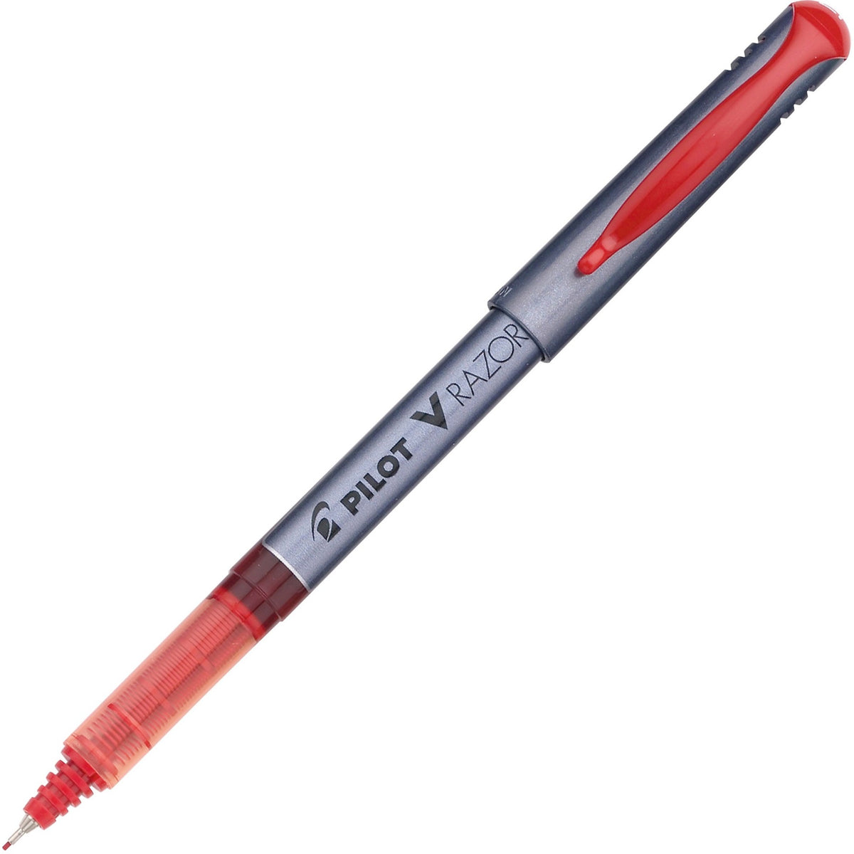 Pilot Marker Pens - Extra Fine Pen Point - 0.5 mm Pen Point Size - Red Ink - Clear/Gray Plastic Barrel - 12 / Dozen