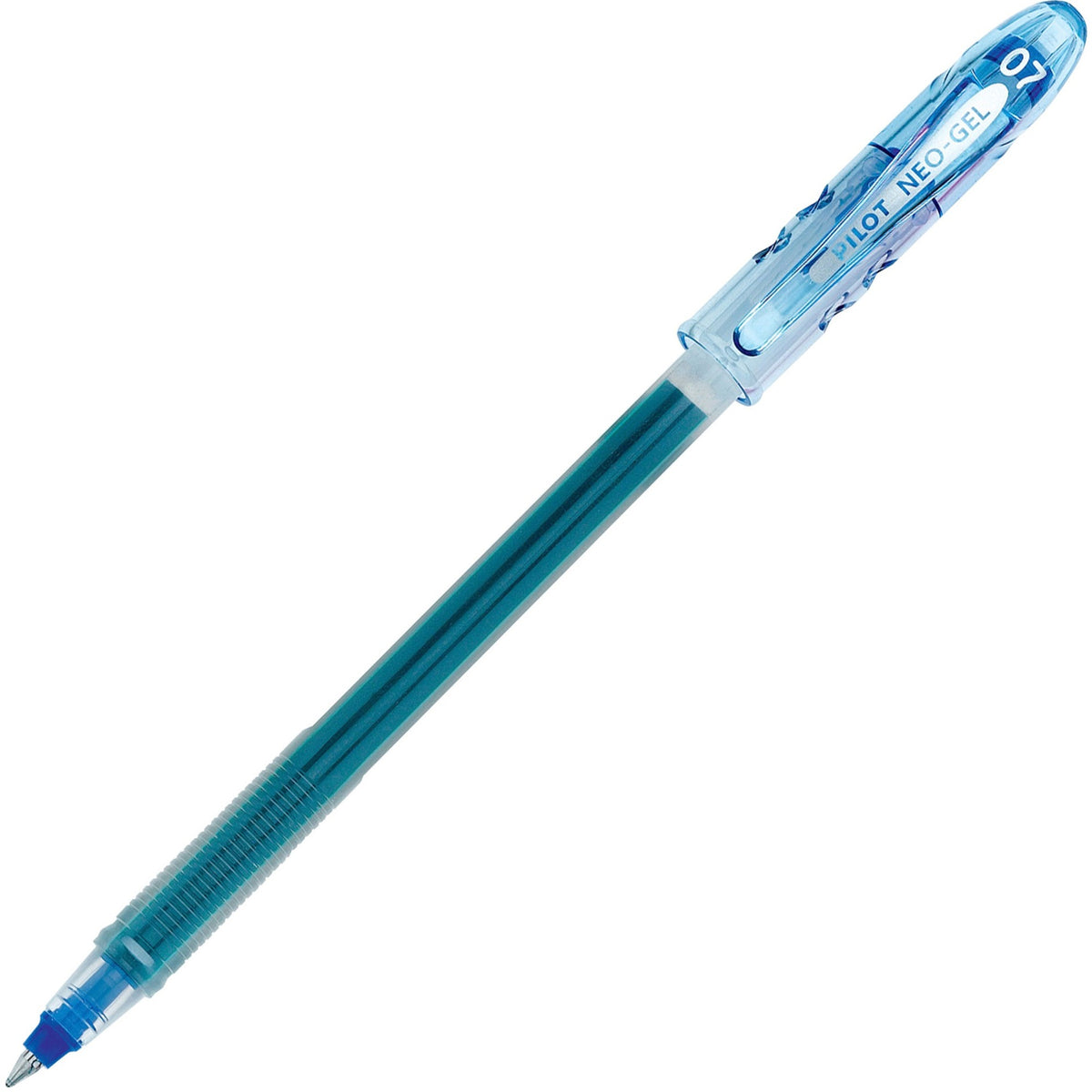 Pilot Neo-Gel Rollerball Pens - 0.7 mm Fine Pen Point - Blue Ink - Gel-based - Translucent Barrel - 12 / Dozen