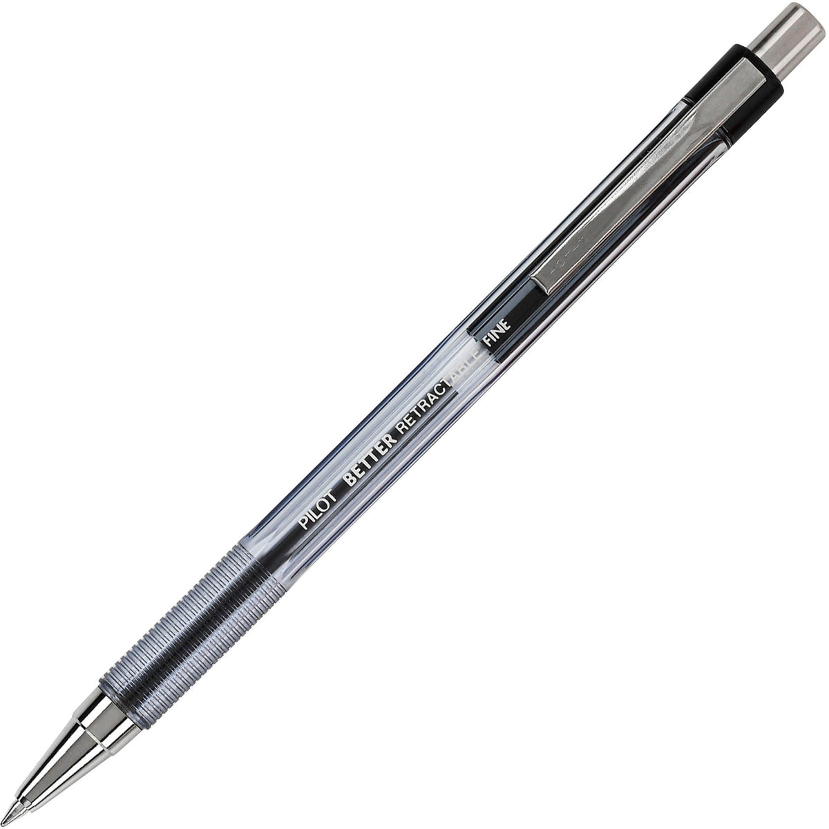 Pilot Better Retractable Ballpoint Pens - 0.7 mm Fine Pen Point - Refillable - Retractable - Black Ink - Translucent Bar