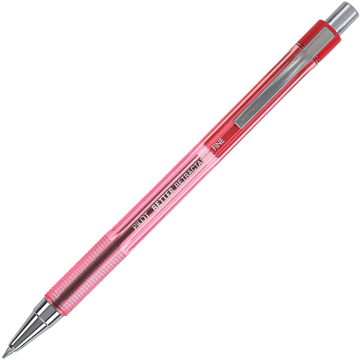 Pilot Better Retractable Ballpoint Pens - 0.7 mm Pen Point - Refillable - Retractable - Red Ink - Translucent Barrel - 1