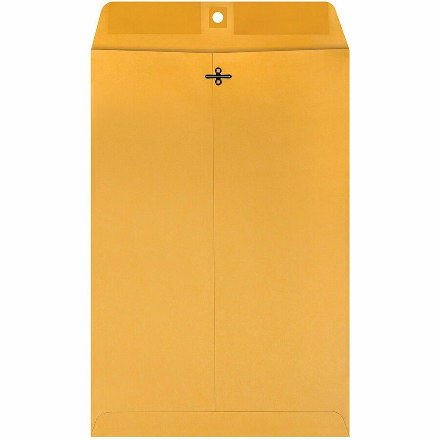 Quality Park 10 x 15 Clasp Envelopes with Deeply Gummed Flaps - Clasp - #98 - 10" Width x 15" Length - 28 lb - Gummed - 