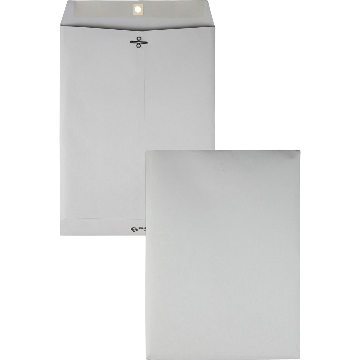 Quality Park 9 x 12 Clasp Envelopes with Deeply Gummed Flaps - Clasp - #90 - 9" Width x 12" Length - 28 lb - Gummed - Gr