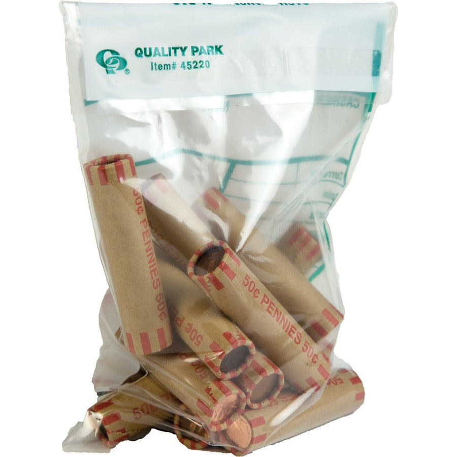 Quality Park Cash Transmittal Bags with Redi-Strip - 9" Length x 6" Width - White - Transporting - 100 / Pack