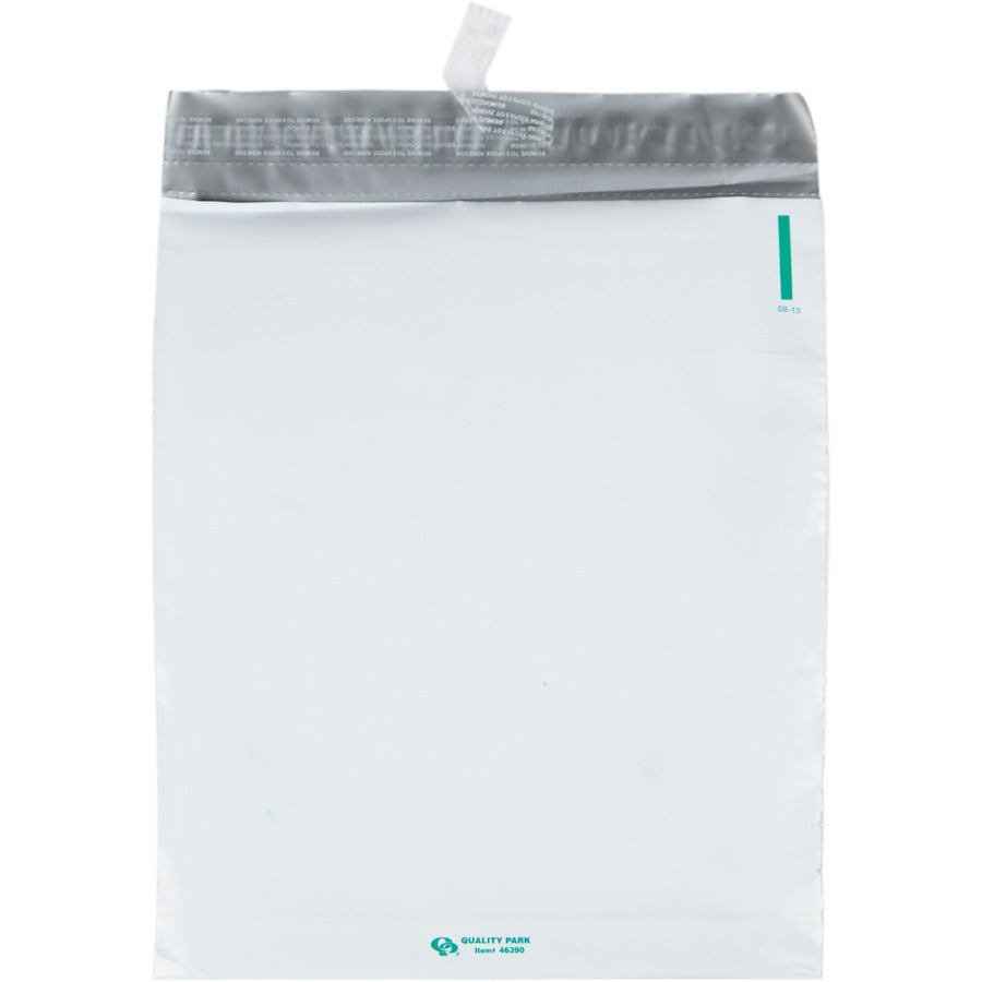 Quality Park Open-End Poly Expansion Mailers - Expansion - 11" Width x 13" Length - 2" Gusset - Self-sealing - White - P