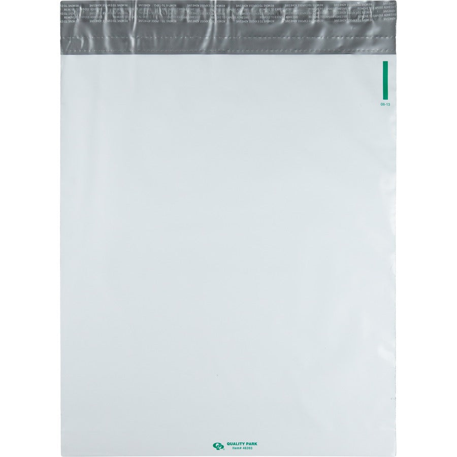 Quality Park Open-End Poly Expansion Mailers - Expansion - 13" Width x 16" Length - 2" Gusset - Self-sealing - White - P