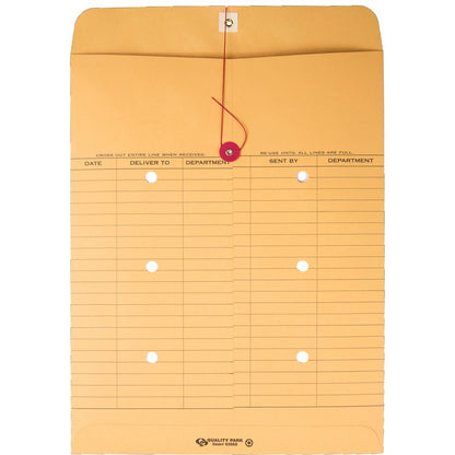 Quality Park 10 x 13 Inter-Departmental Envelopes - Inter-department - 10" Width x 13" Length - 28 lb - String/Button - 