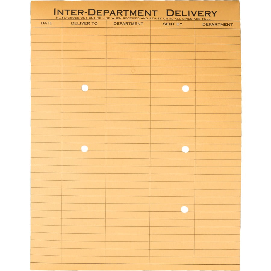 Quality Park 10 x 13 Inter-Departmental Envelopes - Inter-department - 10" Width x 13" Length - 28 lb - String/Button - 