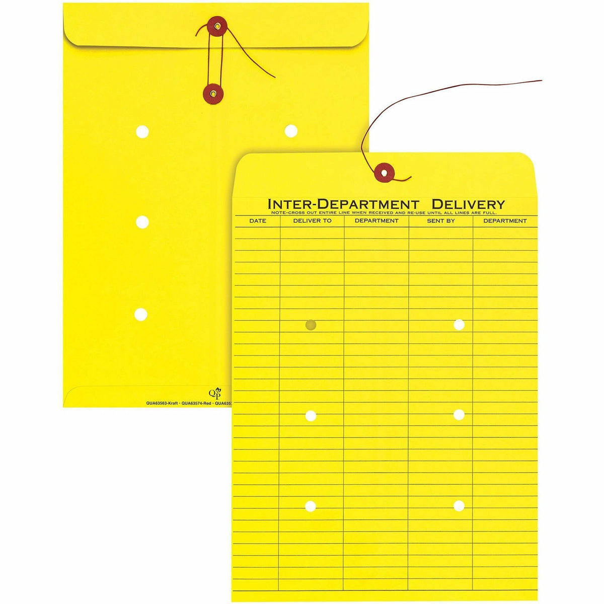 Quality Park 10 x 13 Inter-Departmental Envelopes - Inter-department - 10" Width x 13" Length - 28 lb - String/Button - 