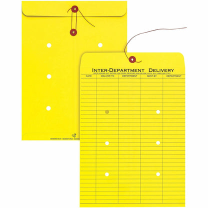 Quality Park 10 x 13 Inter-Departmental Envelopes - Inter-department - 10" Width x 13" Length - 28 lb - String/Button - 