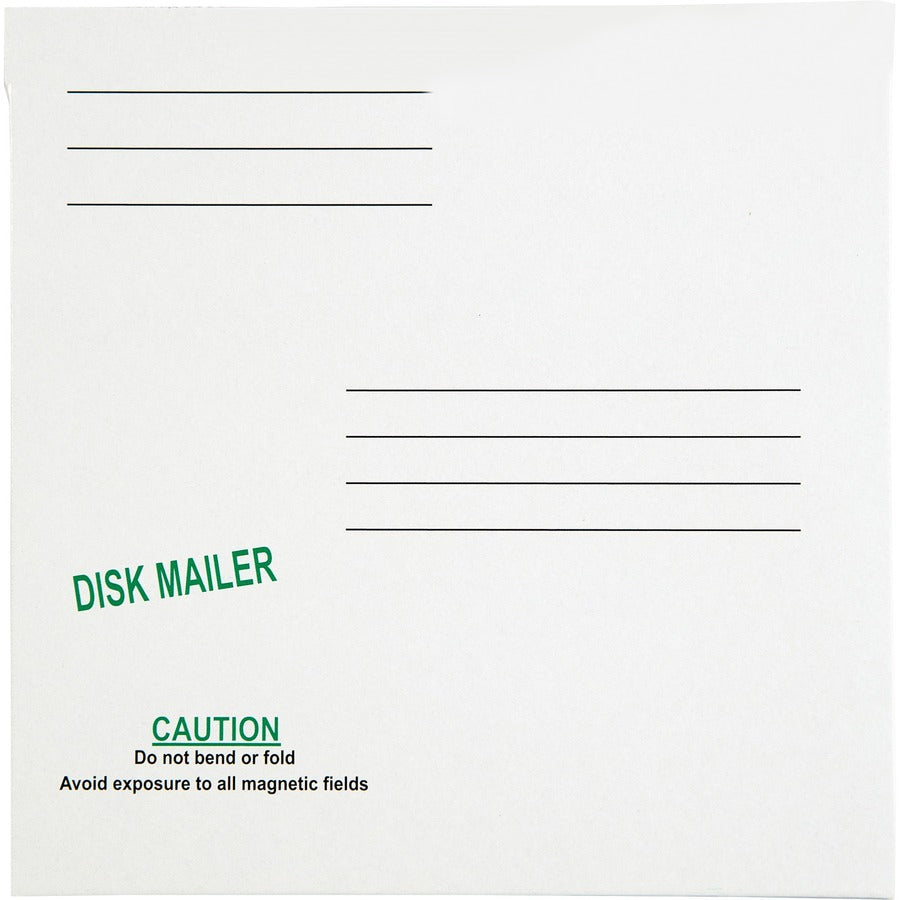 Quality Park 5 1/4" Economy Disk Mailers - Disc/Diskette - 6" Width x 5 7/8" Length - White - Paperboard - 10 / Pack