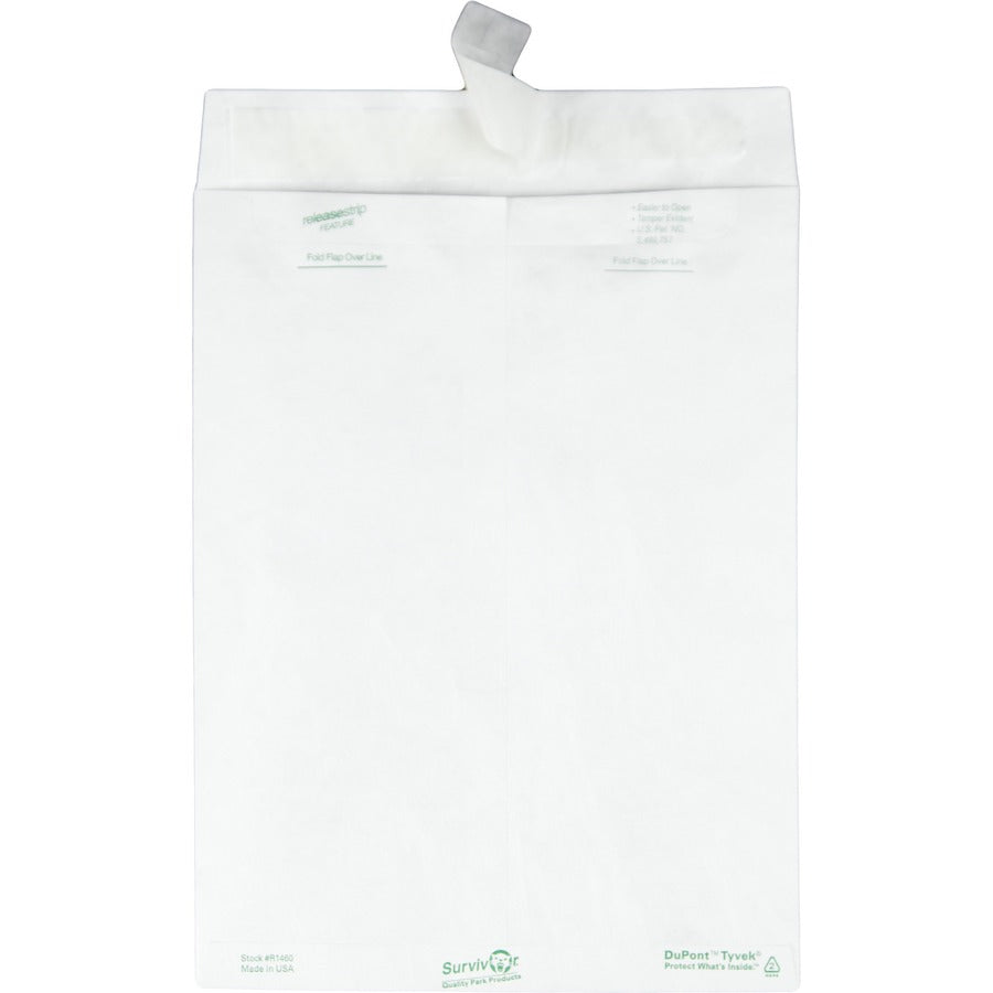 Survivor® 9 x 12 DuPont Tyvek Catalog Mailers with Self-Sealing Closure - Catalog - #10 1/2 - 9" Width x 12" Length - 14