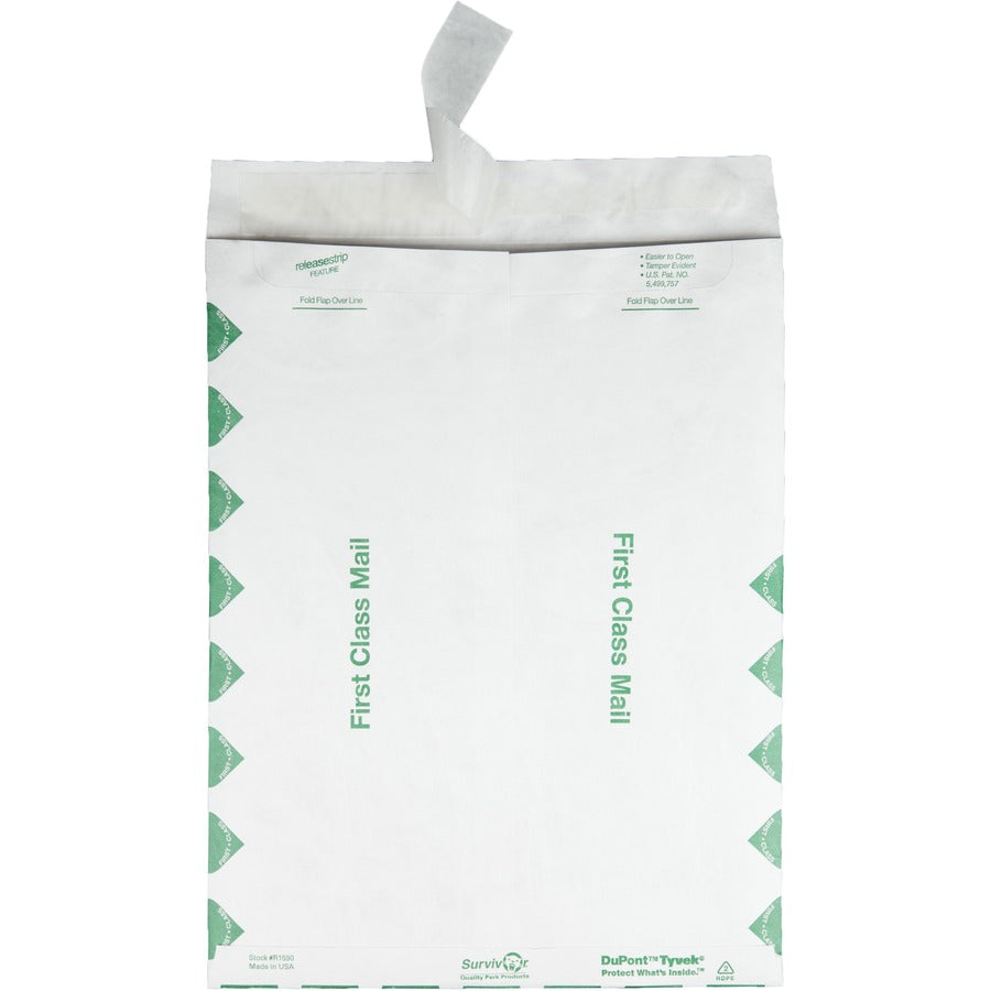 Survivor® 10 x 13 DuPont Tyvek First Class Border Catalog Mailer with Self-Sealing Closure - First Class Mail - #13 1/2 