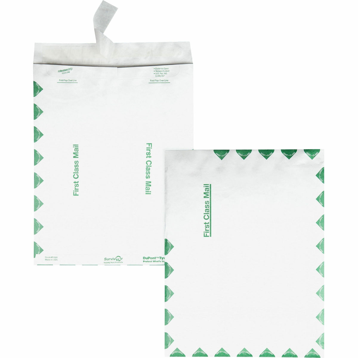 Survivor® 10 x 13 DuPont Tyvek First Class Border Catalog Mailer with Self-Sealing Closure - First Class Mail - #13 1/2 