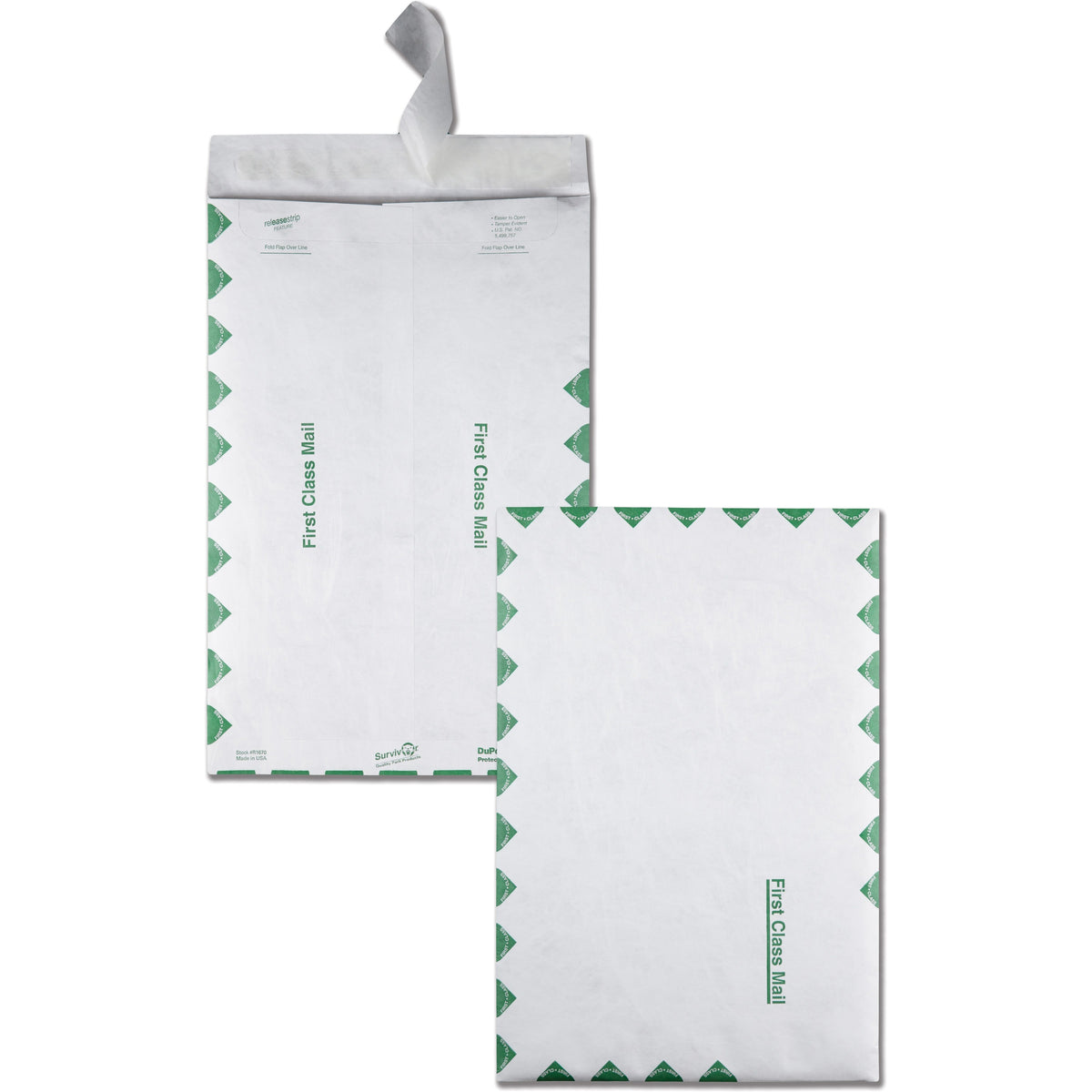 Survivor® 10 x 15 DuPont Tyvek First Class Border Catalog Mailers - First Class Mail - 10" Width x 15" Length - 14 lb - 