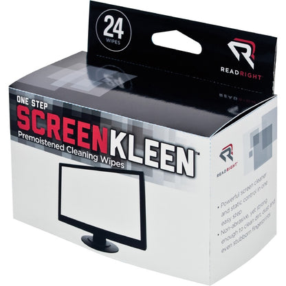 Read Right One Step CRT Screen Cleaning Wipes - 24 / Box