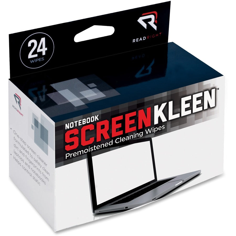Read Right Notebook ScreenKleen - For Display Screen - Lint-free - 24 / Box