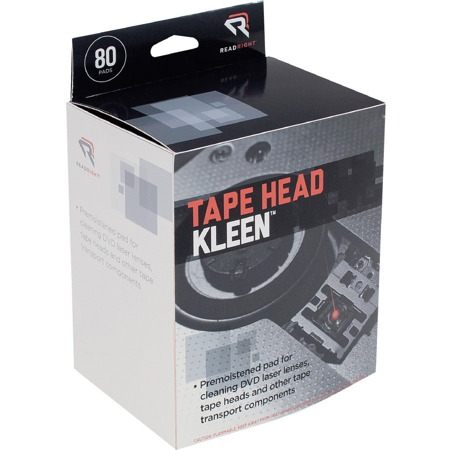 Advantus Read/Right Tape Head Cleaning Pads - For Electronic Equipment - Pre-moistened, Lint-free, Disposable - 80 / Box