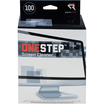 Advantus Read/Right One-Step Screen Cleaning Wipes - For Display Screen - Streak-free, Anti-static - 100 / Box