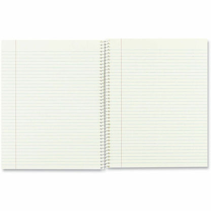 Rediform One-Subject Narrow Ruled Notebook - 80 Sheets - Coilock - Ruled Red Margin - 16 lb Basis Weight - 8" x 10" Shee
