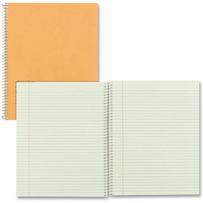 Rediform One-Subject Narrow Ruled Notebook - 80 Sheets - Coilock - Ruled Red Margin - 16 lb Basis Weight - 8" x 10" Shee