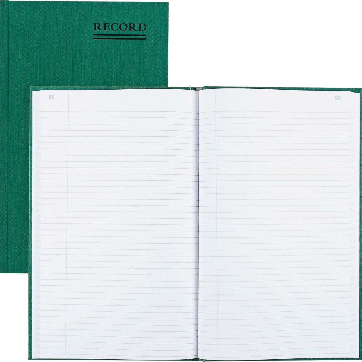 Rediform Emerald Series Account Book - 300 Sheet(s) - Gummed - 7.25" x 12.25" Sheet Size - White Sheet(s) - Green Print 