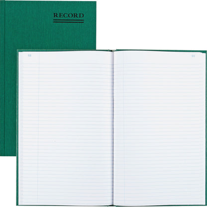 Rediform Emerald Series Account Book - 300 Sheet(s) - Gummed - 7.25" x 12.25" Sheet Size - White Sheet(s) - Green Print 