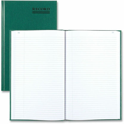 Rediform Emerald Series Account Book - 300 Sheet(s) - Gummed - 7.25" x 12.25" Sheet Size - White Sheet(s) - Green Print 