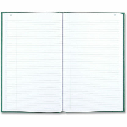 Rediform Emerald Series Account Book - 300 Sheet(s) - Gummed - 7.25" x 12.25" Sheet Size - White Sheet(s) - Green Print 