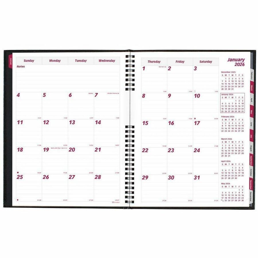 Brownline CoilPro Monthly Planner - Julian Dates - Monthly - 14 Month - December 2026 to January 2028 - 1 Month Double P