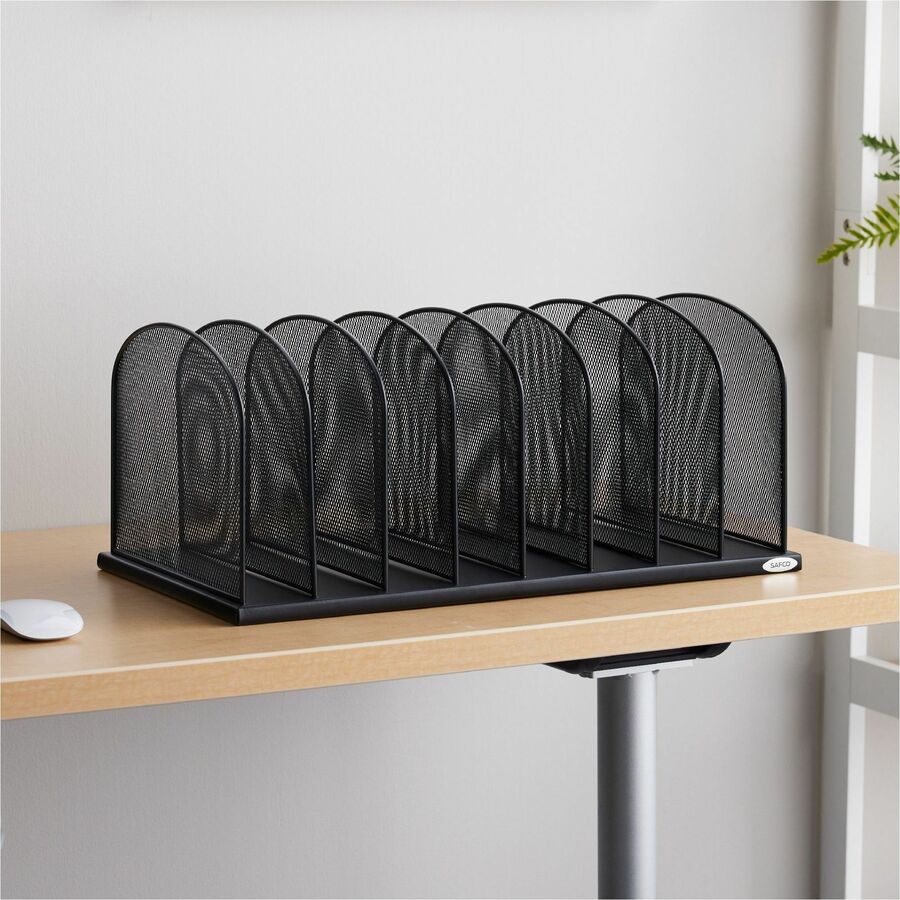 Safco Mesh Desk Organizers - 8 Compartment(s) - Compartment Size : 2" - 8.25" Height x 19.25" Width x 11.50" Depth - Des