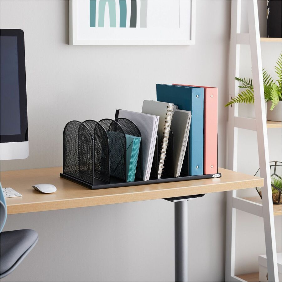 Safco Mesh Desk Organizers - 8 Compartment(s) - Compartment Size : 2" - 8.25" Height x 19.25" Width x 11.50" Depth - Des