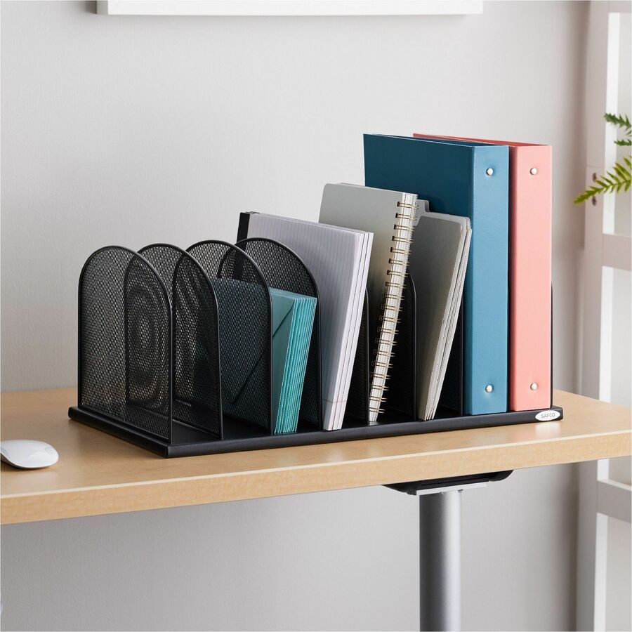 Safco Mesh Desk Organizers - 8 Compartment(s) - Compartment Size : 2" - 8.25" Height x 19.25" Width x 11.50" Depth - Des