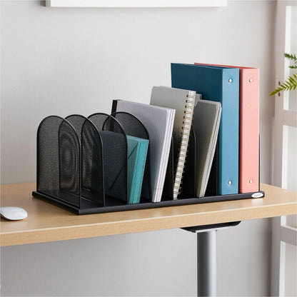 Safco Mesh Desk Organizers - 8 Compartment(s) - Compartment Size : 2" - 8.25" Height x 19.25" Width x 11.50" Depth - Des