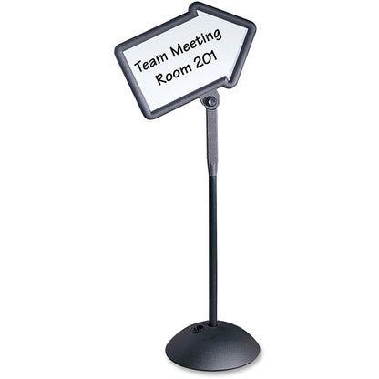 Safco Write Way Dual-sided Directional Sign - 18" Width x 64.3" Height x 25" Depth - Arrow Shape - Both Sides Display, M