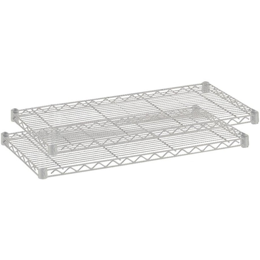 Safco Extra Shelf Pack - 48" Width x 18" Depth x 1.5" Height - 2 x Shelf(ves) - 1250 lb Load Capacity - Gray - Powder Co