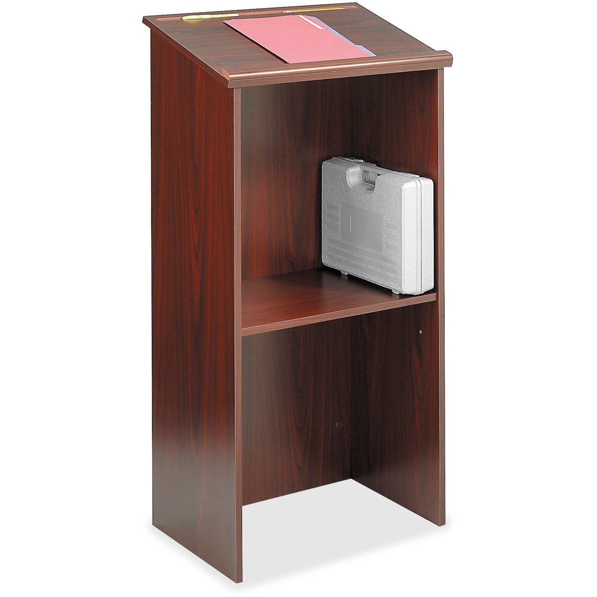 Safco Stand Up Lectern - Rectangle Top - 15.75" Table Top Length x 23" Table Top Width - 46" Height - Assembly Required 