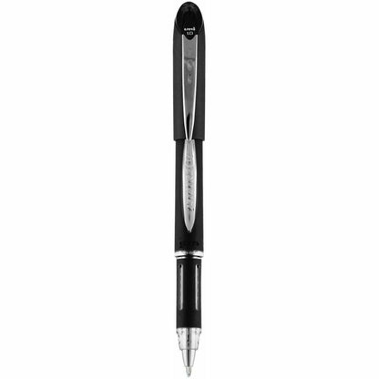 uniball™ Jetstream Ballpoint Pens - 1.0 mm Pen Point - Refillable - Black Ink - Pigment-based - Black Stainless Steel Ba